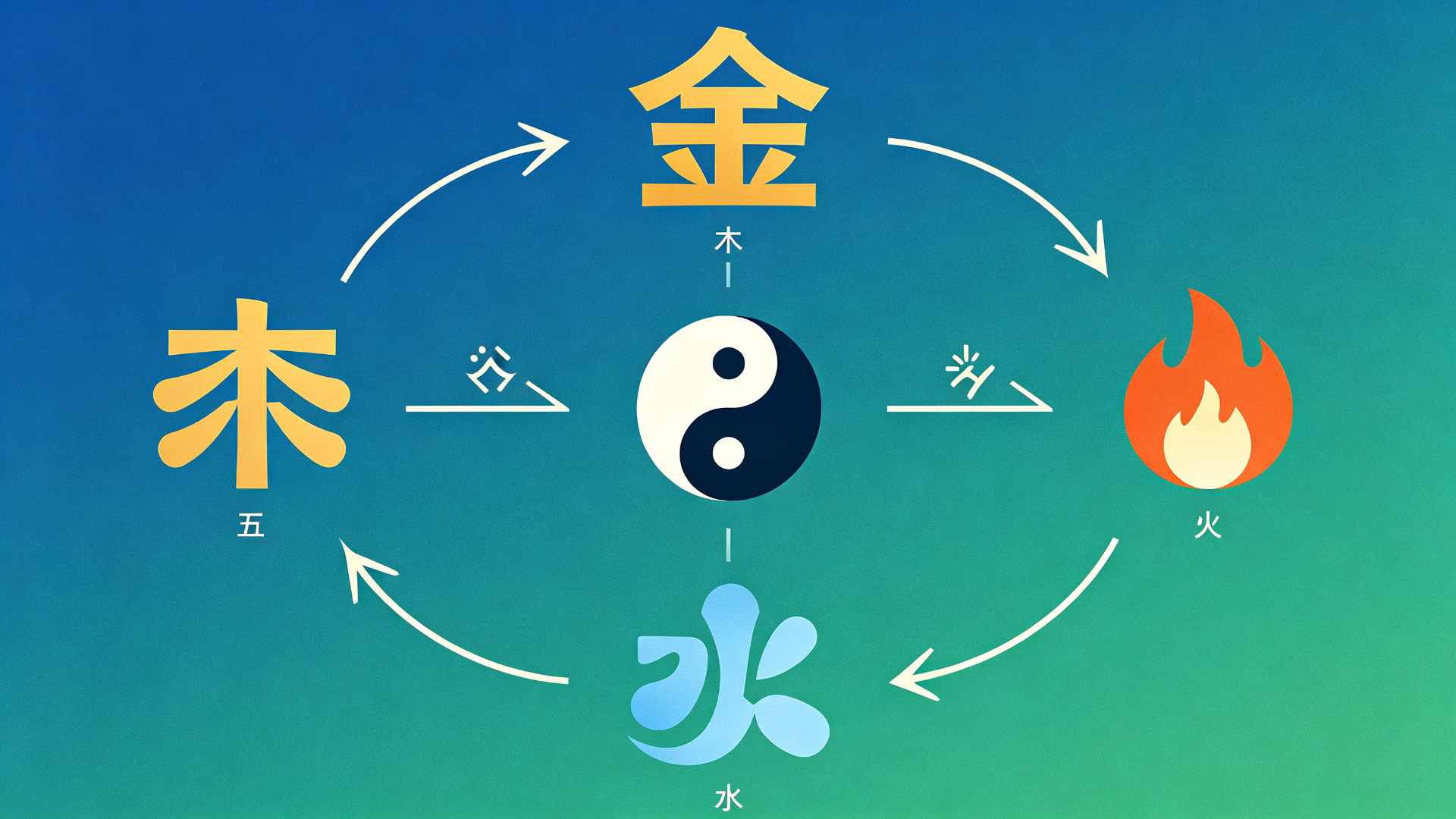 阴阳五行概念图