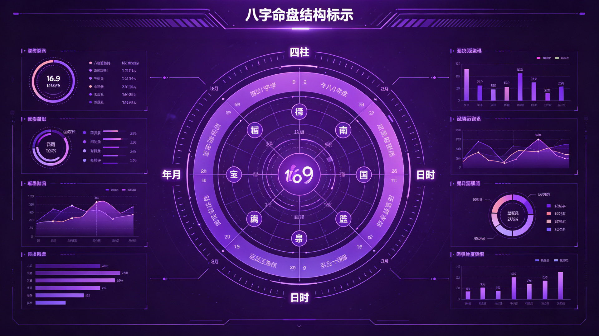 八字命盘结构示意图