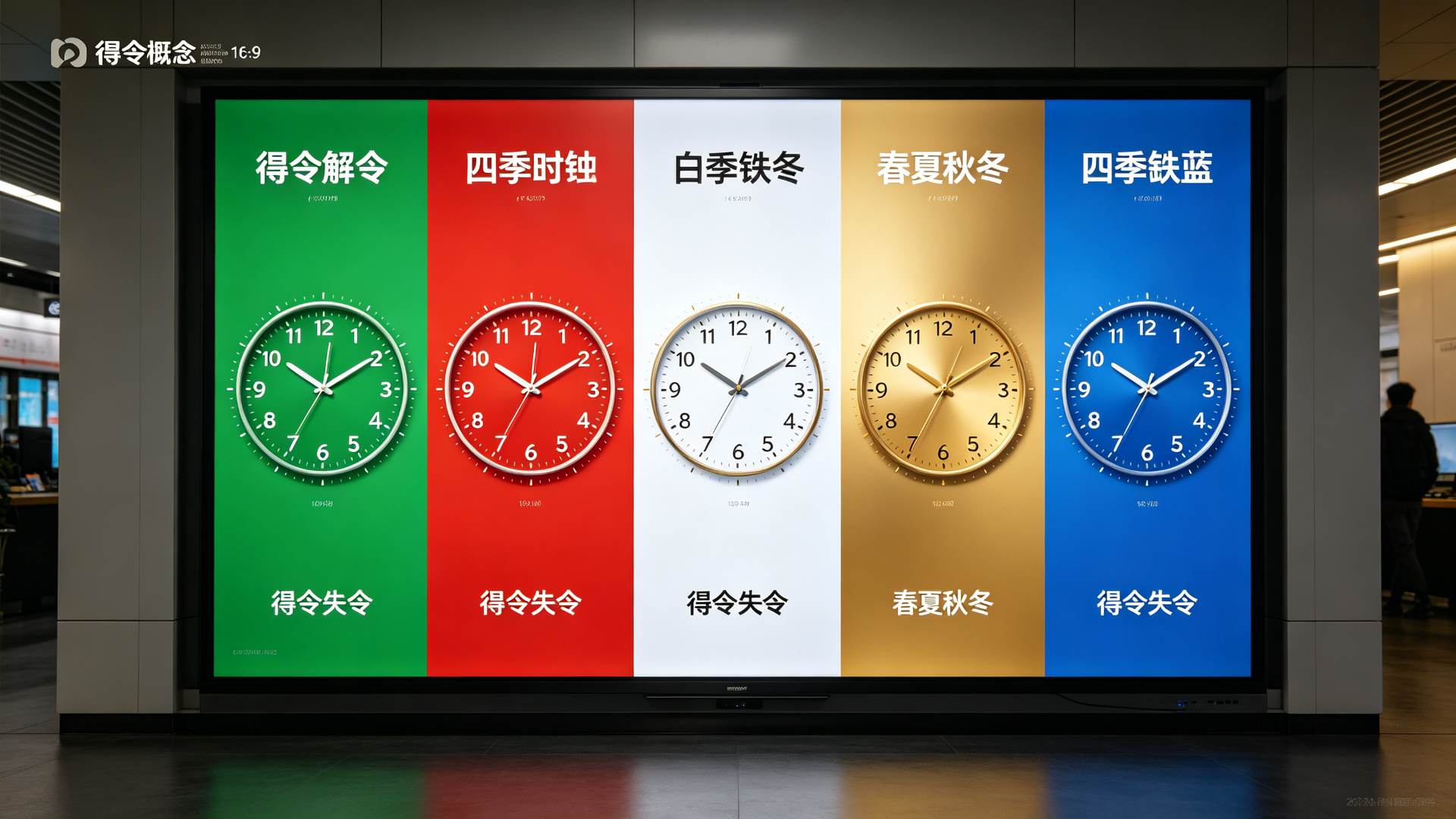 得令概念四季时鐘