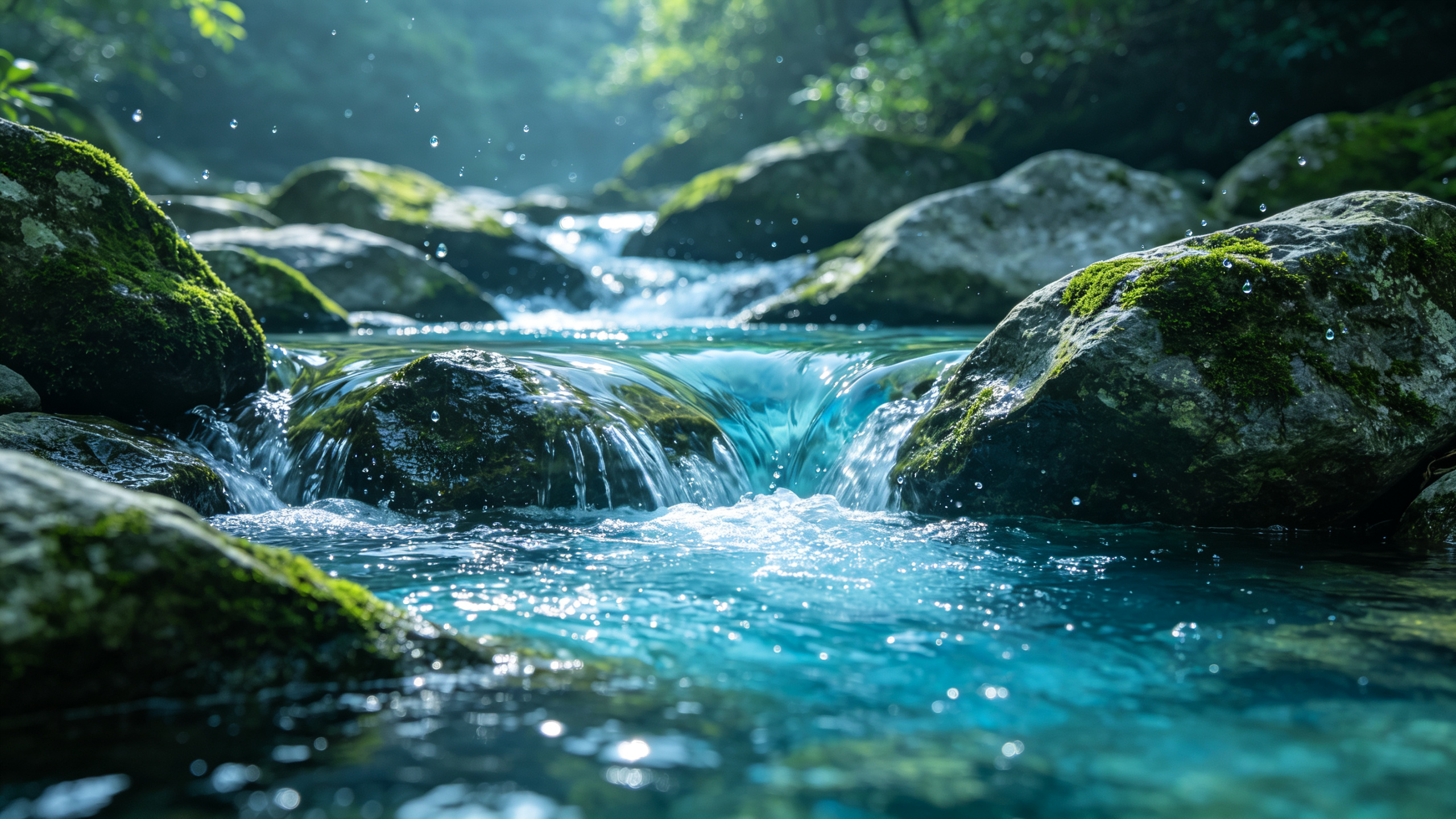 上善若水,流水环绕岩石的柔软智慧