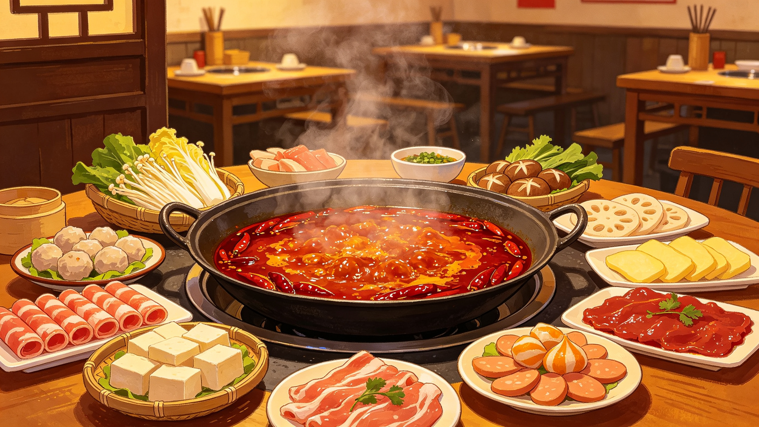 Changsha spicy hot pot food