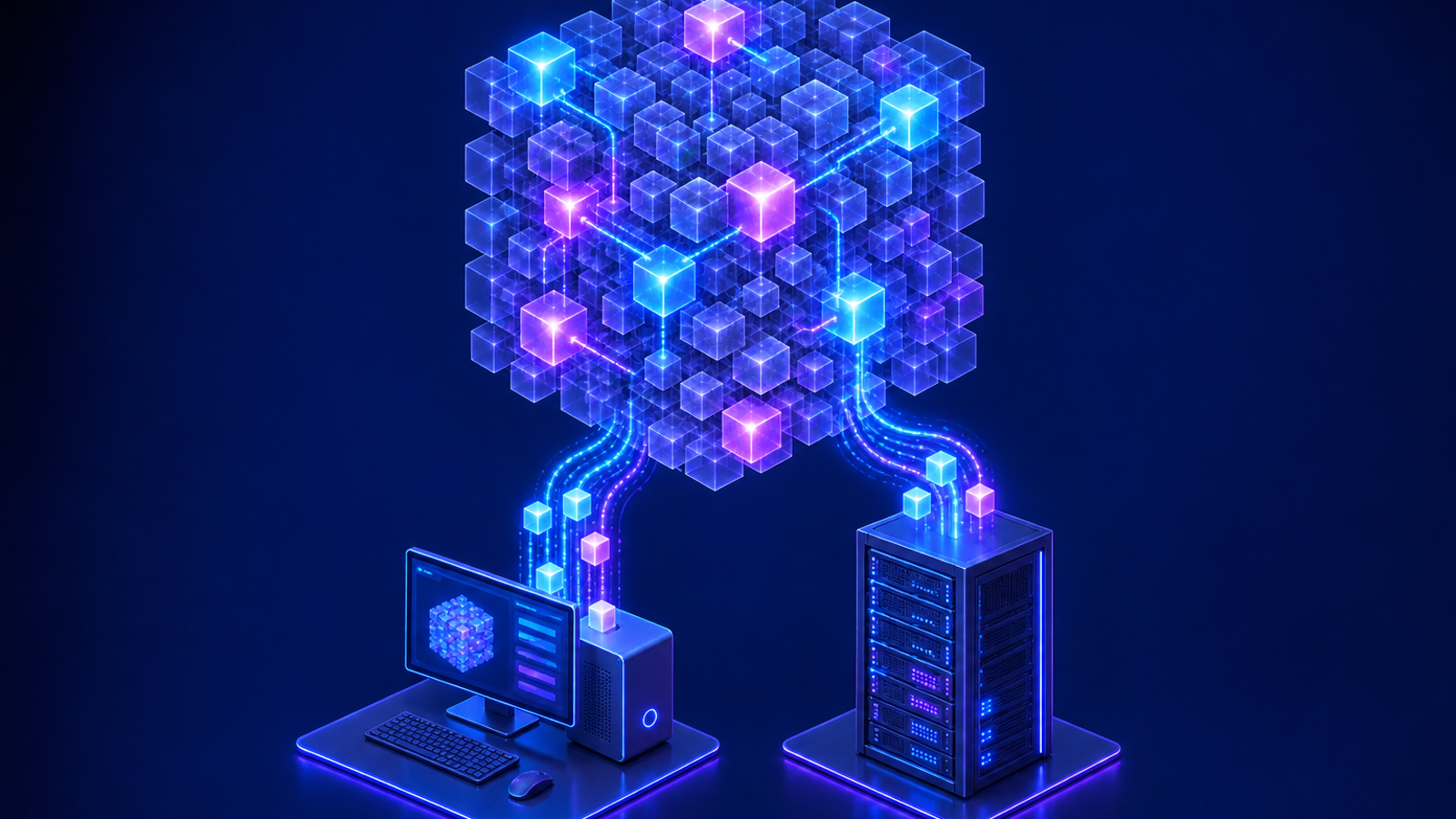 A mixture-of-experts open-weight model downloading into a local workstation